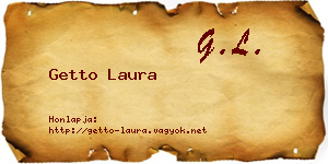 Getto Laura névjegykártya